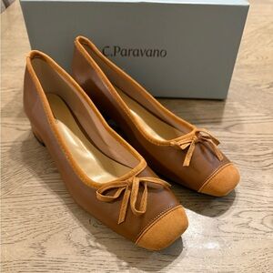 C.Paravano Women's Pump | Square Toe Low Block Closed Toe Chunky Heels 11.5